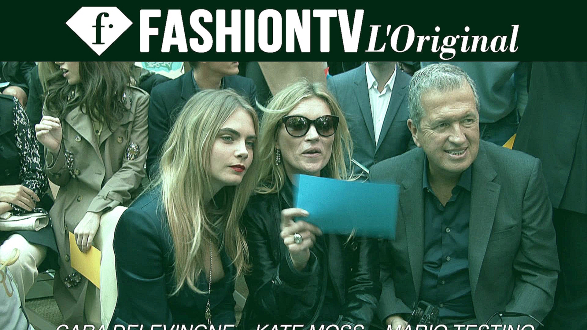 Видеоклип  Cara Delevingne, Kate Moss & Olivia Palermo at Burberry Spring 2015 | London Fashion Week|FashionTV