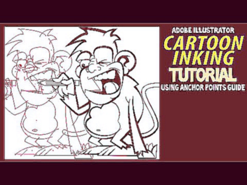 Illustrator Cartoon Tutorial: Inking using Anchor Point Guides