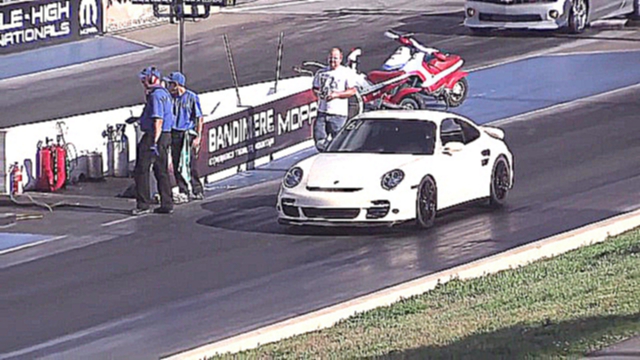 Видеоклип Драг Рейсинг Porsche 911 Turbo Quarter Mile Run In Super High Altitude
